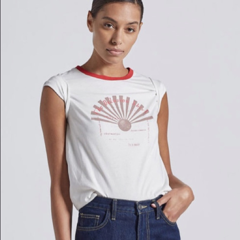CURRENT ELLIOTT Graphic Tee - VINTAGE CREW GRAPHIC SHORT SLEEVE TEE SHIRT